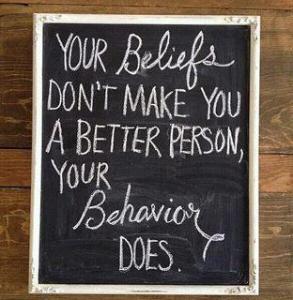 belief v behaviour